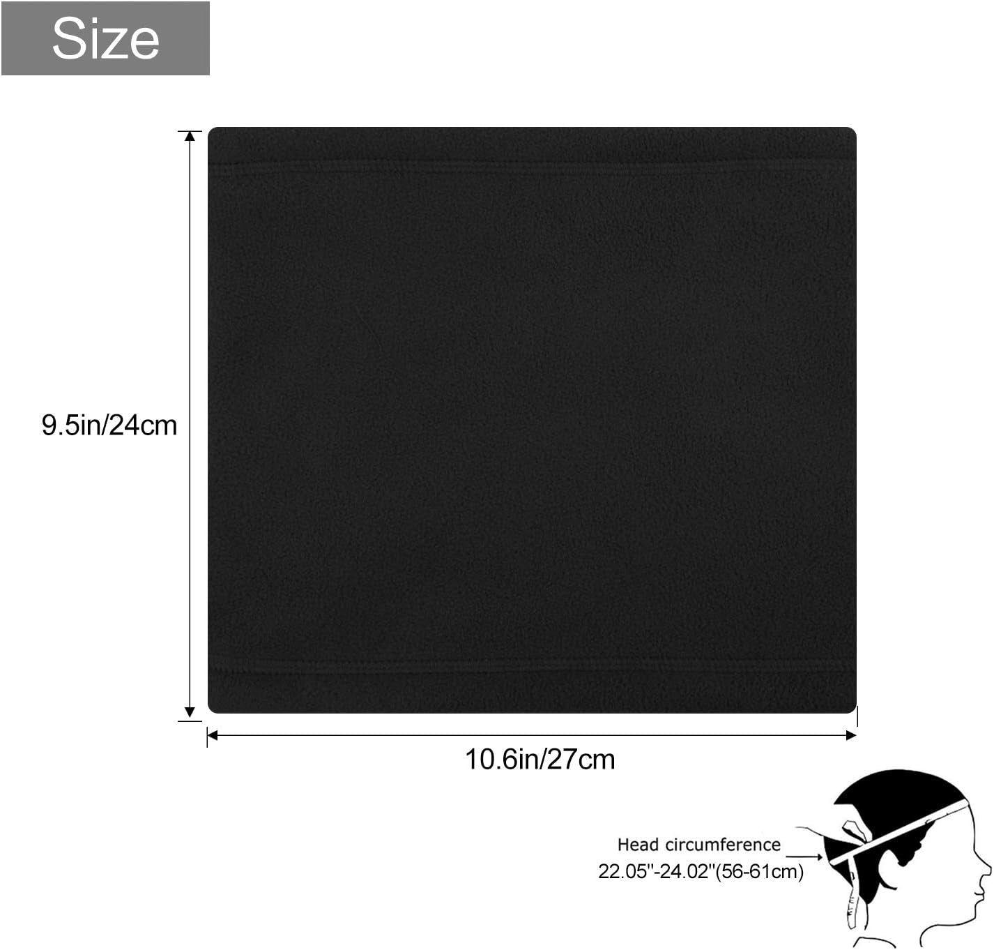 Polaire Neck Warmer Cache-Cou, Hiver Doux Épais Doublure Polaire Echarpe Élastique Cou Gaiter, Coupe-Vent Ski Cache-Cou Masque Cagoule Pour Hommes Et Femmes - Taille Universelle