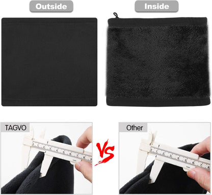 Polaire Neck Warmer Cache-Cou, Hiver Doux Épais Doublure Polaire Echarpe Élastique Cou Gaiter, Coupe-Vent Ski Cache-Cou Masque Cagoule Pour Hommes Et Femmes - Taille Universelle